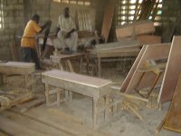 Repairing and making new school benches