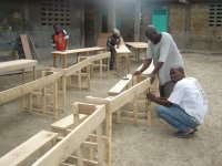 Making new school benches 