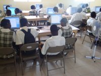 Students using new computers