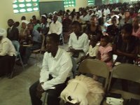 Brothers and sisters during the first service