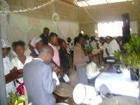 Ezechiel minister of the congregation praying