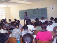 A training session in which Rosemond (teacher) was having fun