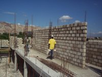Laying Blocks on the Second Floor of the Transitional Church  Building