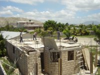 School cafeteria roof construction