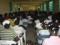 View from the back of the church service