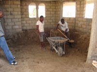 Removing dirt from the cafeteria