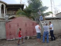 Mark and his team fixing the power line