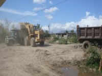 Clearing the soccer field