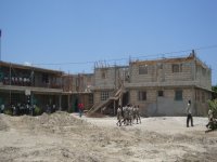 Construction of roof for school expansion