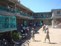 Students at the balcony railing