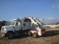 The bobcat at work in prep for the 7th