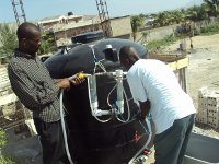 Robin and Widler working on purifying water