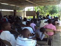 Brother Pierre Remilus preaching the Word in junior worship