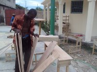 Rob is making new school benches