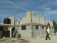 The upper level of the dinning hall in progress