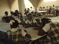 Students eating in the New Dining hall