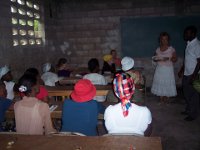 Leslie and Sue teaching the women