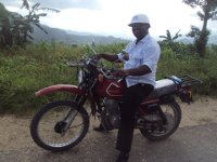 Ezechiel on his new God given motor bike