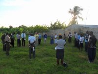 Praying for the health clinic