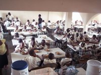 School children eating at the Cafeteria