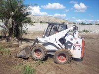 Roy leveling the place for the transitional building