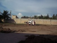 Leveling the Soccer Before the Opening of the School