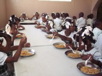 Our Second Graders Eating at the Cafeteria