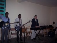 Brian Sevits Playing the Keyboard During the Worship Service