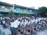 Students Praising God at the 11th Anniversary of their school