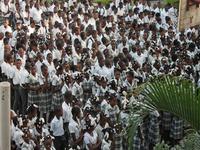 Our Student Body in Morning Devotion Before Classs