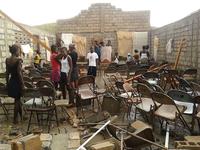 Strong Wind Uncovers the Roof of White Mountain Church