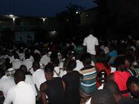 The Crowd Listening to the Speech of the President of Parents Commitee