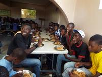 Teenagers Having Fun Over their Meals