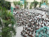 Students in Gonaives Listening to the Debates of Wannabe President of the Student Body