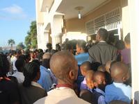 Flocking into the New Building to Worship His Mighty Name